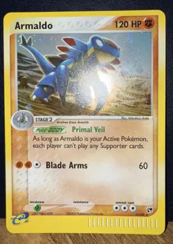 Pokemon TCG Armaldo 1/100 EX Sandstorm Holo Rare #1 LP - Image 2