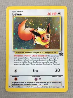 Pokemon 2000 EEVEE WOTC BLACK STAR PROMO HOLO RARE A - Image 1