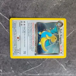 Nintendo Pokemon TCG Dark Dragonite Team Rocket Holo Rare 70 HP 5/82 2000 - Image 1