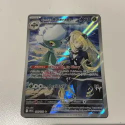 Pokemon TCG Cynthia's Roserade 184/182 Illustration Rare SV Destined Rivals NM - Image 1