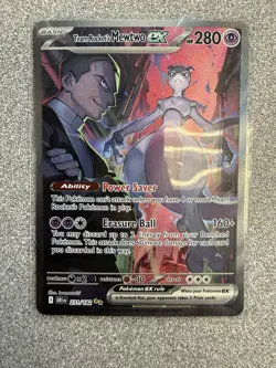 Pokemon Team Rocket's Mewtwo ex 231/182 -Destined Rivals- Full Art Holo SIR EX - Image 1