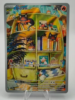 Litten 167/162 Temporal Forces Illustration Rare Pokemon TCG NM - Image 1