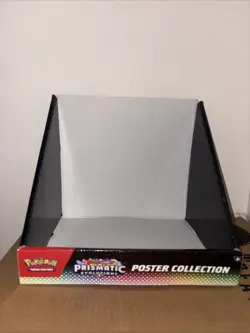 Pokemon EMPTY Prismatic Evolutions Poster Collection Display Box - Image 1