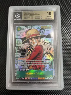 Monkey D Luffy Manga BGS 10 Pristine 2025 One Piece OP-13-118 Manga Art SEC - Image 1