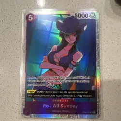 Bandai One Piece Ms. All Sunday OP04-064 SR Character Foil 5000 Power Trigger - Image 1