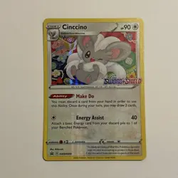 Cinccino SWSH009 Sword & Shield Holo Black Star Promo Pokemon TCG Card - Image 1