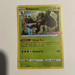 Rillaboom SWSH006 Sword & Shield Holo Black Star Promo Pokemon TCG Card - Image 1