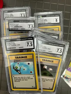 Awesome Trainer Card Lot (10) Slabbed POKEMON CGC Graded - Image 1