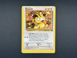 Pokemon TCG Meowth Rare Miscut Error Card Team - Rocket Set 62/82 MP - Image 1