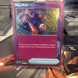 Max Rod 116/131 - Ace Spec - Prismatic Evolutions - Pokemon TCG Card - Image 1