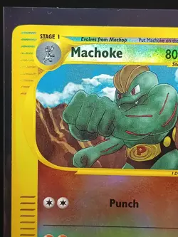Machoke 85/165 Expedition 2002 Pokemon Card Uncommon Reverse Holo - Image 2