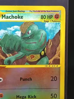 Machoke 85/165 Expedition 2002 Pokemon Card Uncommon Reverse Holo - Image 3
