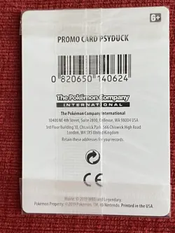 Pokemon TCG Psyduck SM199 Holo pokemon Rare M Card In-Store Ever Promo, Sealed - Image 3
