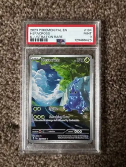 Pokemon TCG Heracross Paldea Evolved Holo Card Illustration Rare 194/193 PSA 9 - Image 1