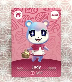 Judy 430 - Authentic Animal Crossing Amiibo Card Series 5 - Image 1