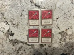 Mtg Disrupting Scepter x4 - Magic the Gathering Revised Disrupting Scepter HP - Image 1