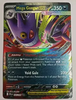 Pokemon TCG Mega Gengar Ex 56/94 Phantasmal Flames Double Rare 2025 NM - Image 2