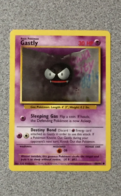 POKEMON - GASTLY 50/102 - BASE SET - COMMON - NEAR MINT - Image 1