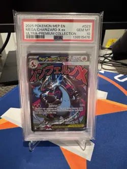 2025 POKEMON MEP EN-ME BLACK STAR PROMO #023 MEGA CHARIZARD X EX PSA 10 - Image 4