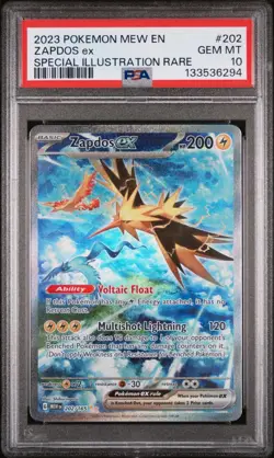 Zapdos ex 202/165 PSA 10 - 2023 Pokemon SV Scarlet Violet 151 SIR - Image 1