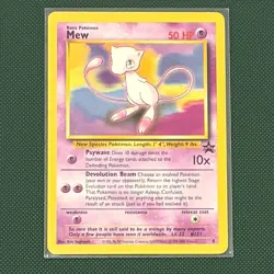 1999 Pokemon Mew #8 WOTC Black Star Promo LP – Vintage Wizards Holo Era - Image 1