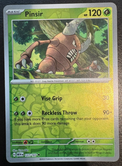 Pokemon TCG Pinsir 127/165 Scarlet & Violet 151 Reverse Holo NM - Image 1