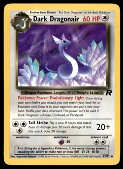 Pokemon WOTC Team Rocket 2000 Dark Dragonair No. 33 - Image 1