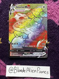 Snorlax VMAX 206/202 Rainbow 2020 Sword & Shield Secret Rare Pokemon TCG NM - Image 1