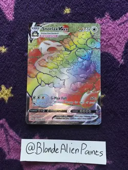 Snorlax VMAX 206/202 Rainbow 2020 Sword & Shield Secret Rare Pokemon TCG NM - Image 2