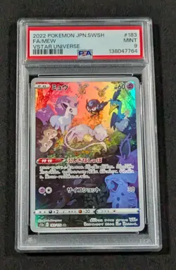 Pokemon Japanese Full Art Holo Mew 183/172 PSA 9 MINT VSTAR Universe - Image 1