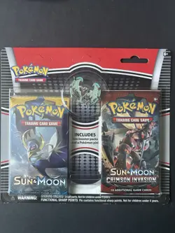 Pokemon TCG Sun & Moon Booster Blister 2 Packs W/ Pin New Sealed - Image 1