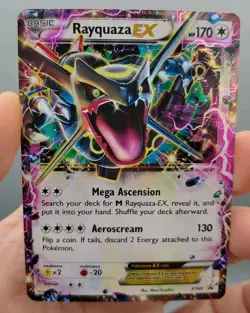 Pokemon TCG Shiny Rayquaza EX XY69 Ultra Rare Black Star Promo 2015 LP - Image 1