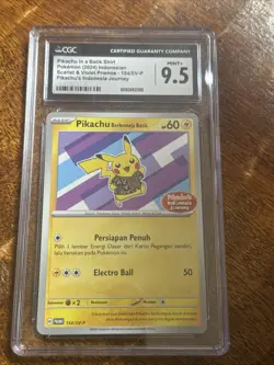 2024 POKEMON INDONESIAN SV-P PROMO #154 PIKACHU IN BATIK SHIRT CGC 10 GEM MINT - Image 1