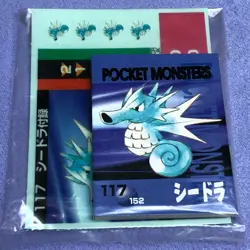Pokemon Vintage Japanese Tomy Battle Game Note - 117 Seadra - Unused - #0513 - Image 1