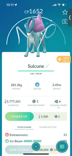 Pokemon Go Legendary Suicune ( Normal ) ( Reduced) - Image 1