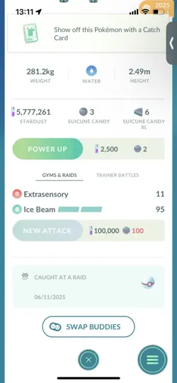 Pokemon Go Legendary Suicune ( Normal ) ( Reduced) - Image 2