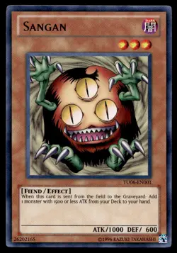 Yu-Gi-Oh TCG Turbo Pack: Booster Six #TU06-EN001 Sangan Ultra Rare NM - Image 1