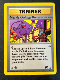 Nightly Garbage Run 77/82 1st Edition Rare Team Rocket - Pokemon Card LP - Image 1