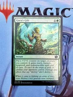 Gaea's Gift The Brothers' War Foil Magic MTG Commander - Image 1
