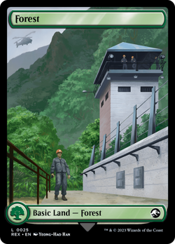FOREST mtg NM-M Jurassic World Collection 1 Double-Sided Basic Land - Image 1