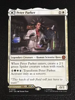 MTG Universes Beyond: Spider-man Peter Parker 0010 NM Mythic - Image 1
