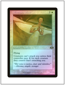 1x Windborn Muse, Retro Frame Foil, Magic the Gathering MTG NM - Image 1