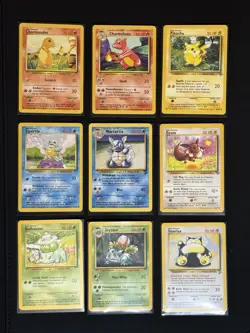 Vintage Pokemon WOTC Lot – Pikachu, Snorlax, Charmander, Squirtle, Bulbasaur - Image 1