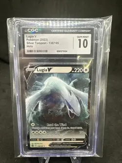 CGC 10 GEM MINT Lugia V 138/195 Ultra Rare Pokemon SWSH Silver Tempest 2022 - Image 1