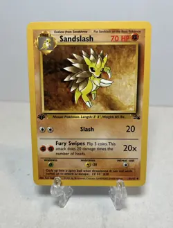 Pokemon Card - Sandslash Fossil 41/62 Uncommon 1st Edition NM/LP - Image 1