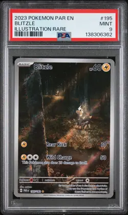 PSA 9 Blitzle 195 Illustration Rare Pokemon Par En-Paradox Rift 2023 - Image 1