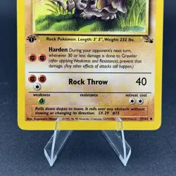 Graveler 37/62 1st Edition NM Uncommon Fossil Pokemon Card 1999 Free Shipping - Image 3