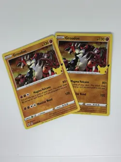 (2) Pokemon TCG Groudon Celebrations 17/25 Holographic Card Near Mint - Image 1