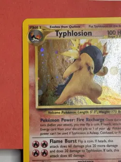 Pokemon Neo Genesis TCG Unlimited Holo Rare Typhlosion Card 17/111 - Image 3