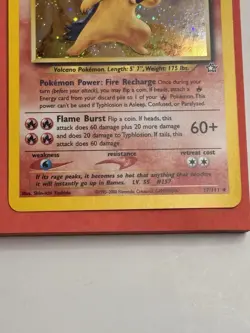 Pokemon Neo Genesis TCG Unlimited Holo Rare Typhlosion Card 17/111 - Image 4